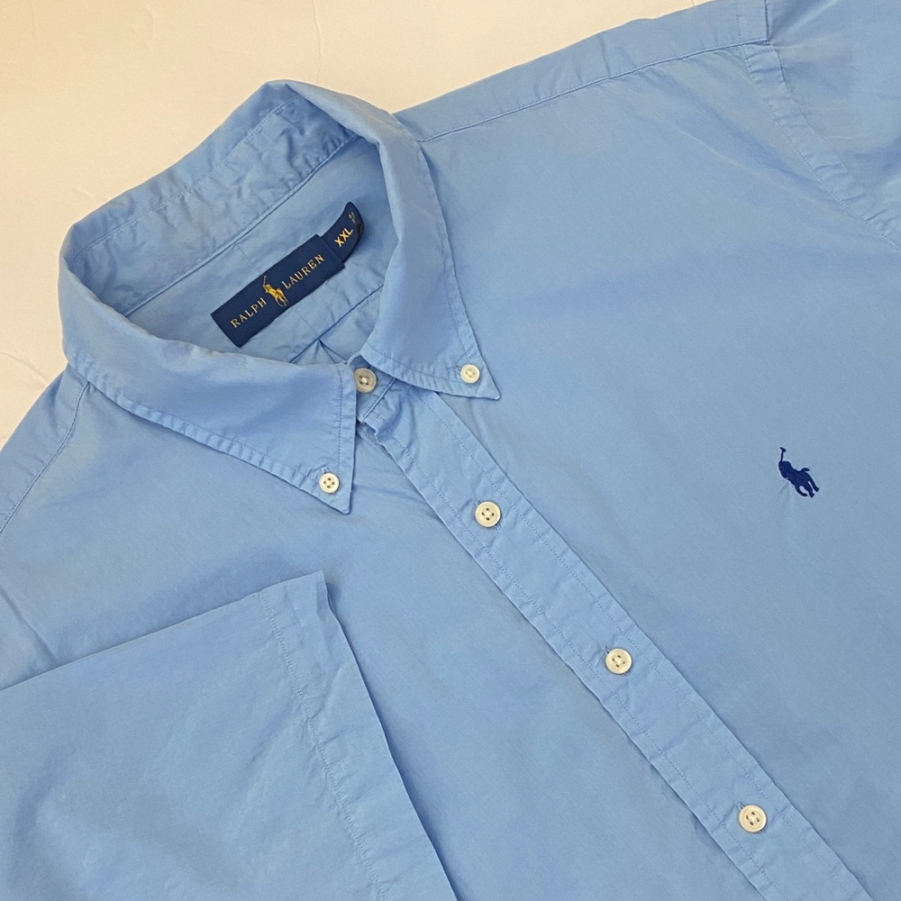 Polo by Ralph Lauren Men's Light Blue Button Down Shirt